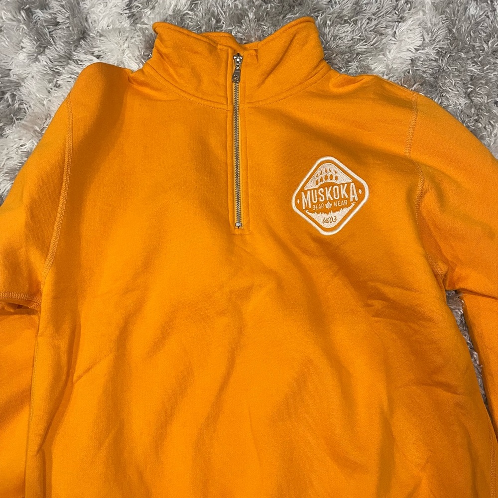 Orange Half-Zip Sweater